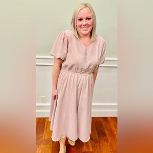 EUC JessaKae mauve pink dusty rose dress size 1X